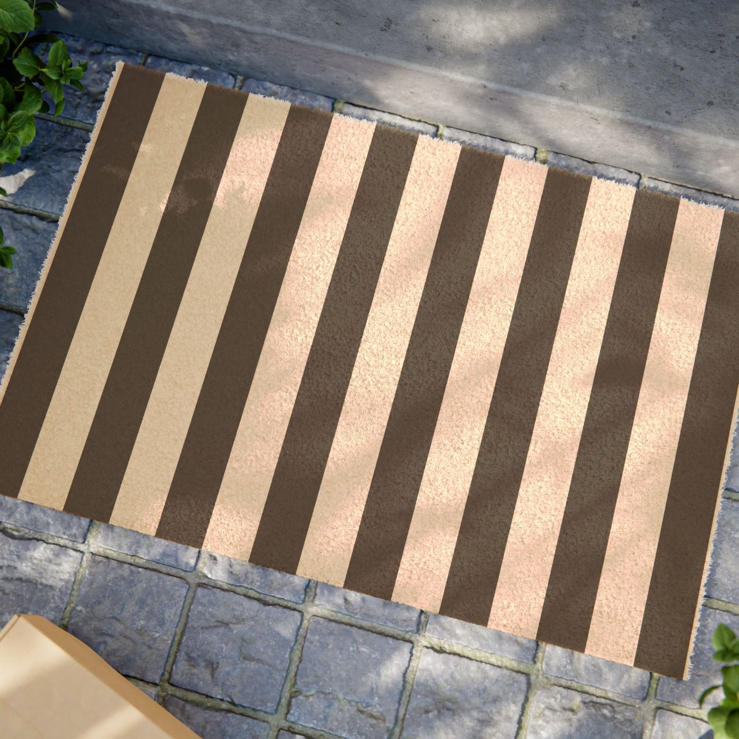 Black Stripe Door Mat 24 x 16