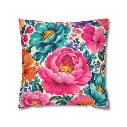 Dreamy Floral Square Pillowcase 18 x 18 Floral Pillow Cover