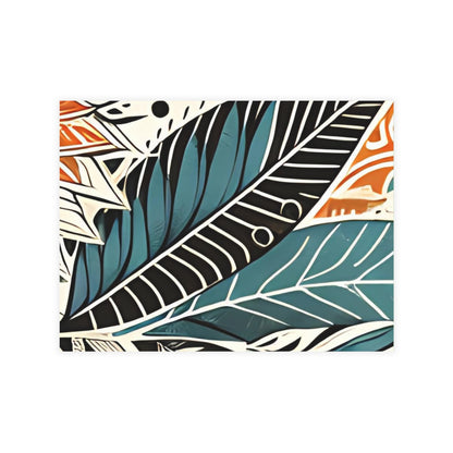 Botanical Leaves Blue Postcards