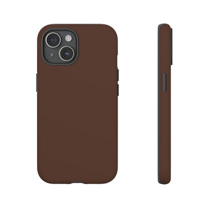 Chocolate Brown Tough Cell Phone Case Matte or Glossy Protective Case iPhone Samsung