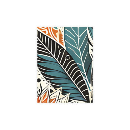 Botanical Leaves Blue Postcards