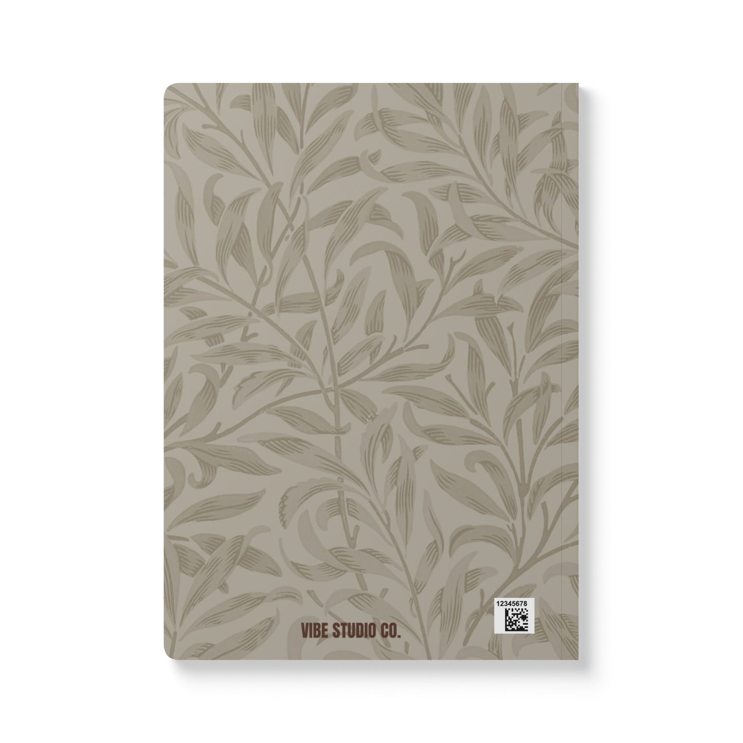 Warm Stone Leaves A5 Lined Journal Minimal Botanical Notebook | Coordinated Collection