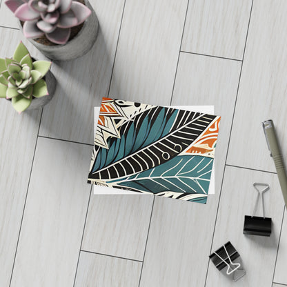 Botanical Leaves Blue Postcards