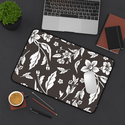 Muted Charcoal Floral Desk Pad (12x18, 12x22 or 16x32)
