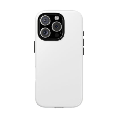 White Tough Cell Phone Case Matte or Glossy Protective Case iPhone Samsung