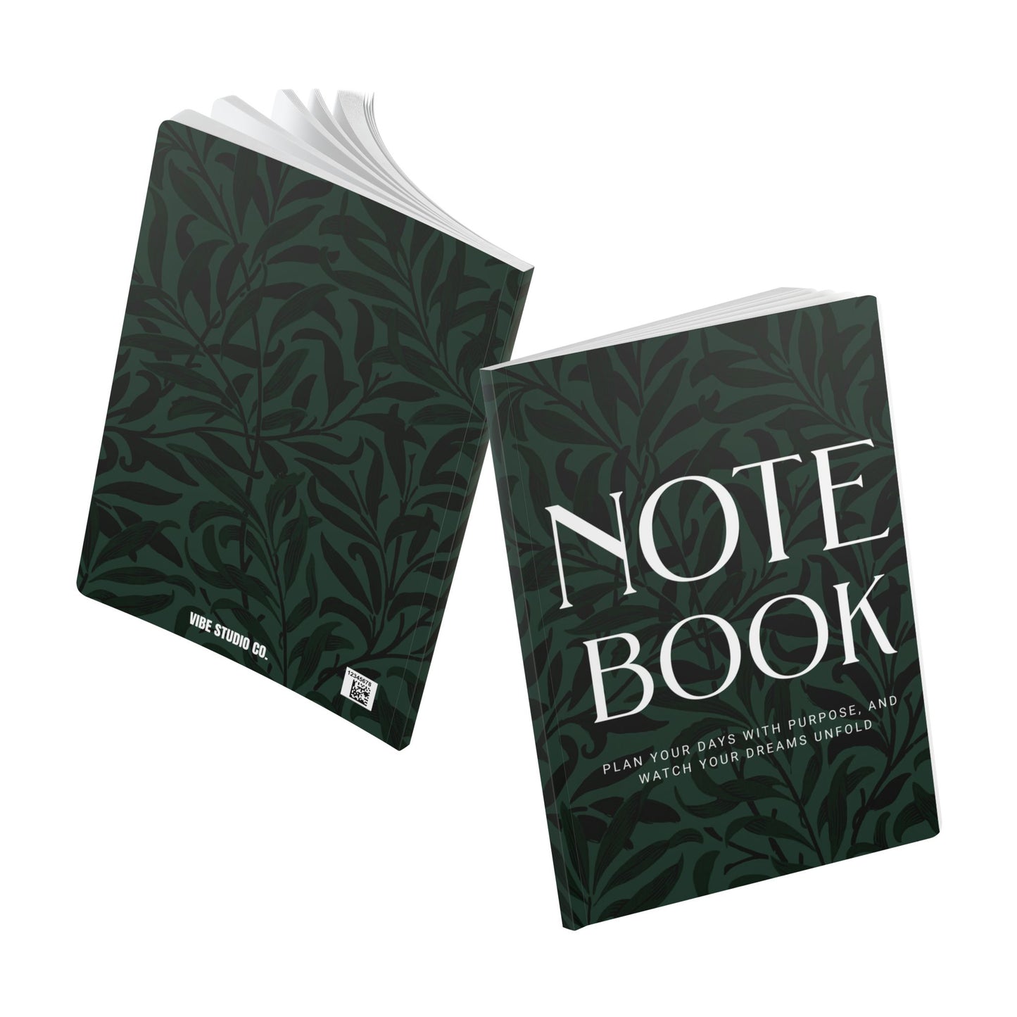 Forrest Leaves A5 Lined Journal Minimal Botanical Notebook | Coordinated Collection
