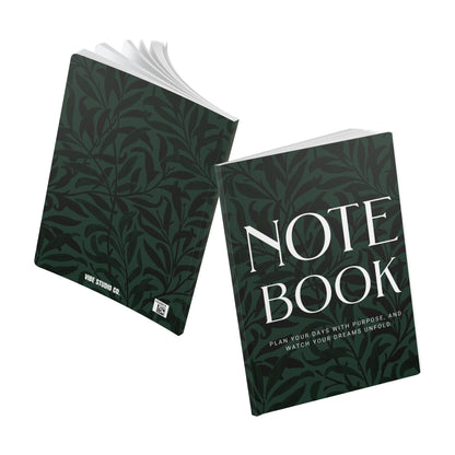 Forrest Leaves A5 Lined Journal Minimal Botanical Notebook | Coordinated Collection
