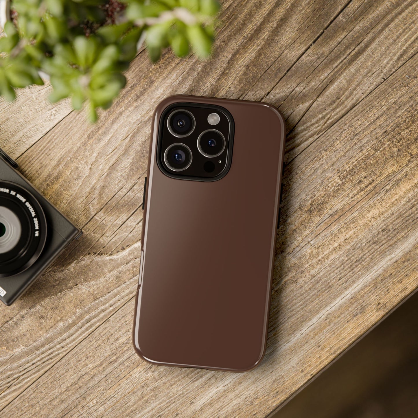 Chocolate Brown Tough Cell Phone Case Matte or Glossy Protective Case iPhone Samsung