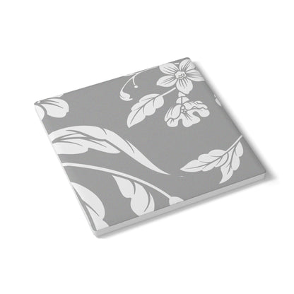 Grayscale Floral Ceramic Coaster Coordinated Collection
