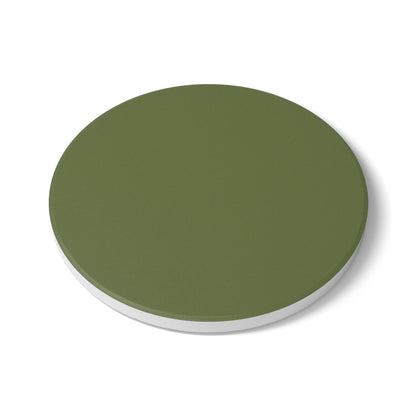 Olive Ceramic Coaster Round or Square | Coordinated Collection