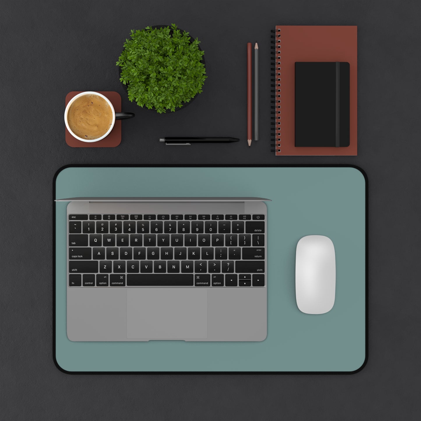 Dusty Blue Desk Mat Color Coordinated Collection (12x18, 12x22, 16x32)