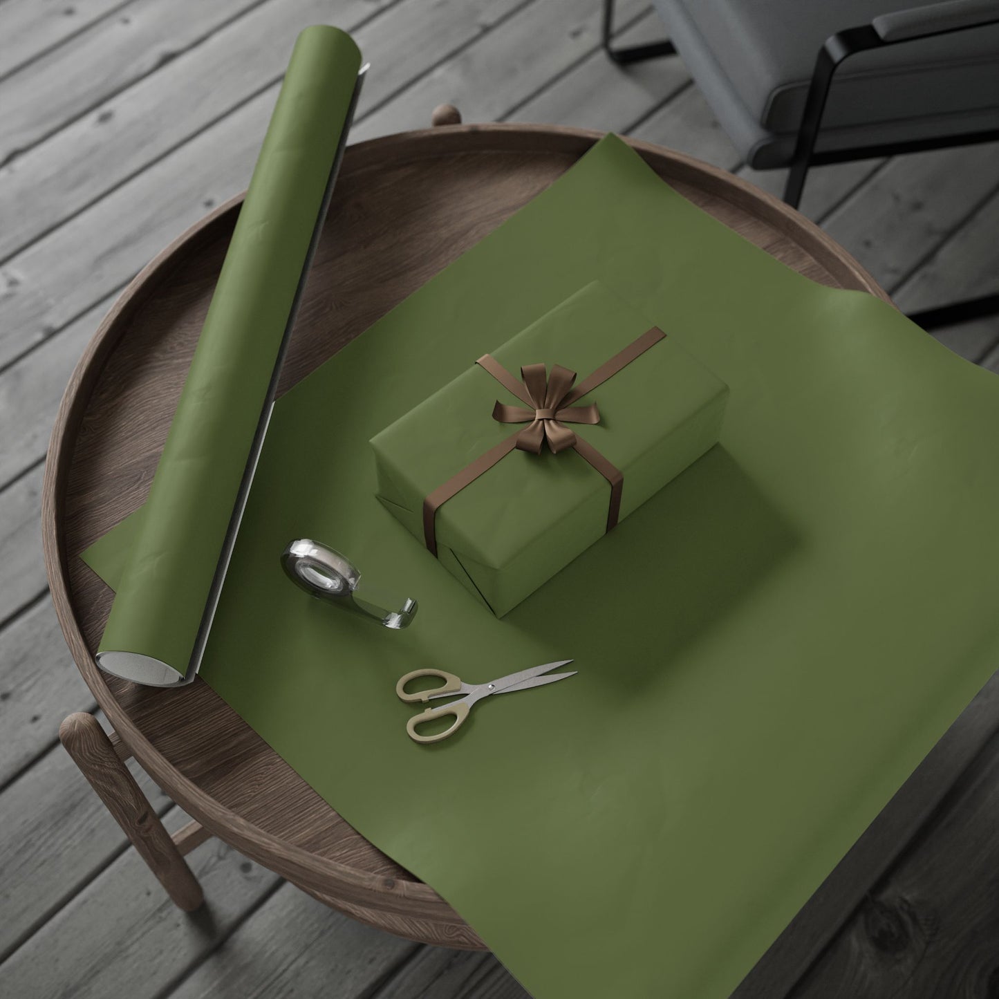 Olive Wrapping Paper Matte or Glossy Gift Wrap 3 Sizes Fine Art Paper