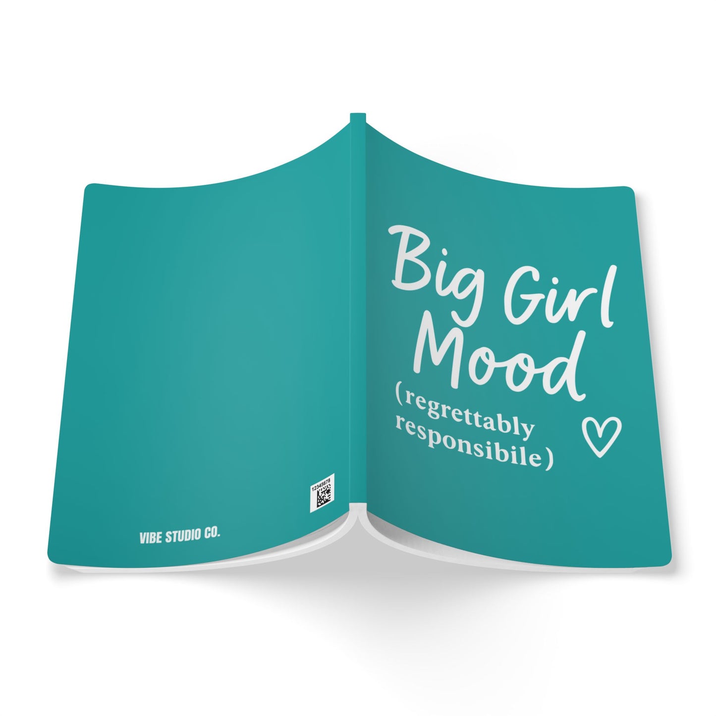 Deep Aqua Big Girl Mood A5 Lined Journal