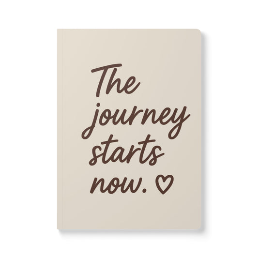 Latte Cream The Journey Starts Now A5 Lined Journal