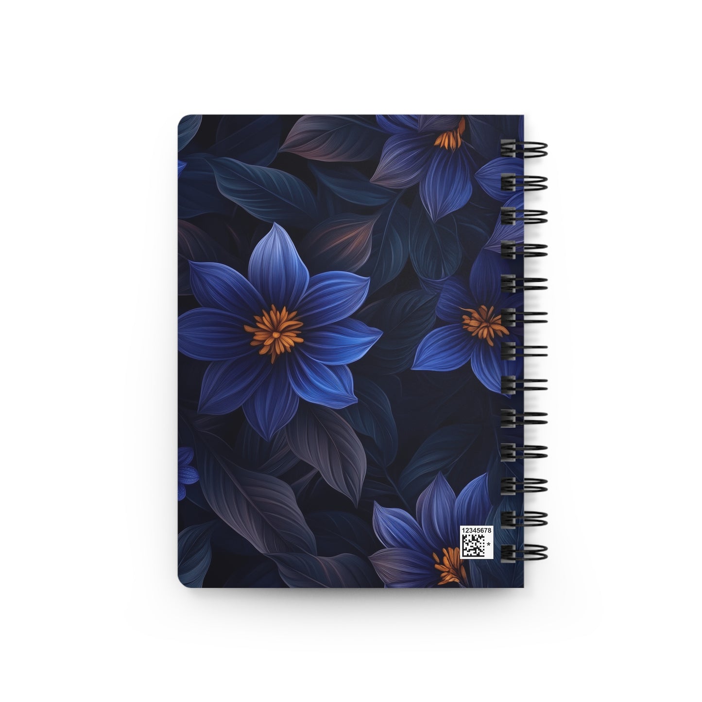 Blue Floral Heaven Spiral Journal Blue Floral Notebook