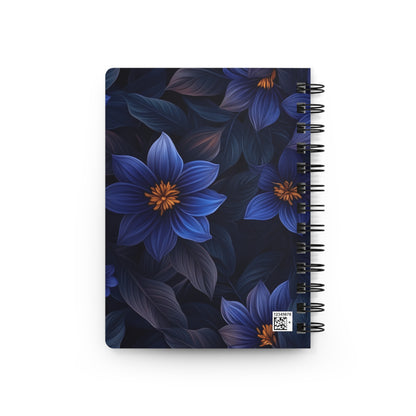 Blue Floral Heaven Spiral Journal Blue Floral Notebook