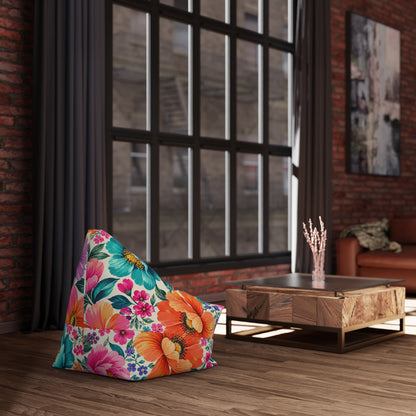 Dreamy Floral Bean Bag Chair Cover Floral Lounge Chair