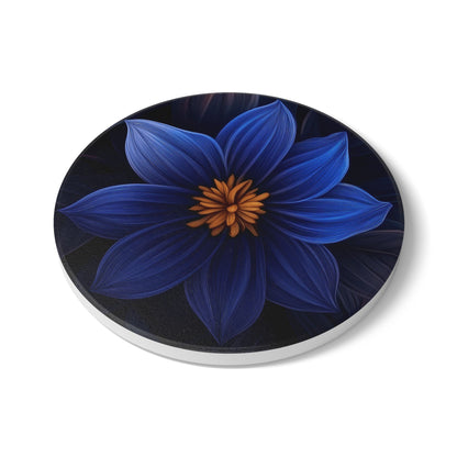 Blue Floral Heaven Ceramic Coaster Botanical Drink Coaster
