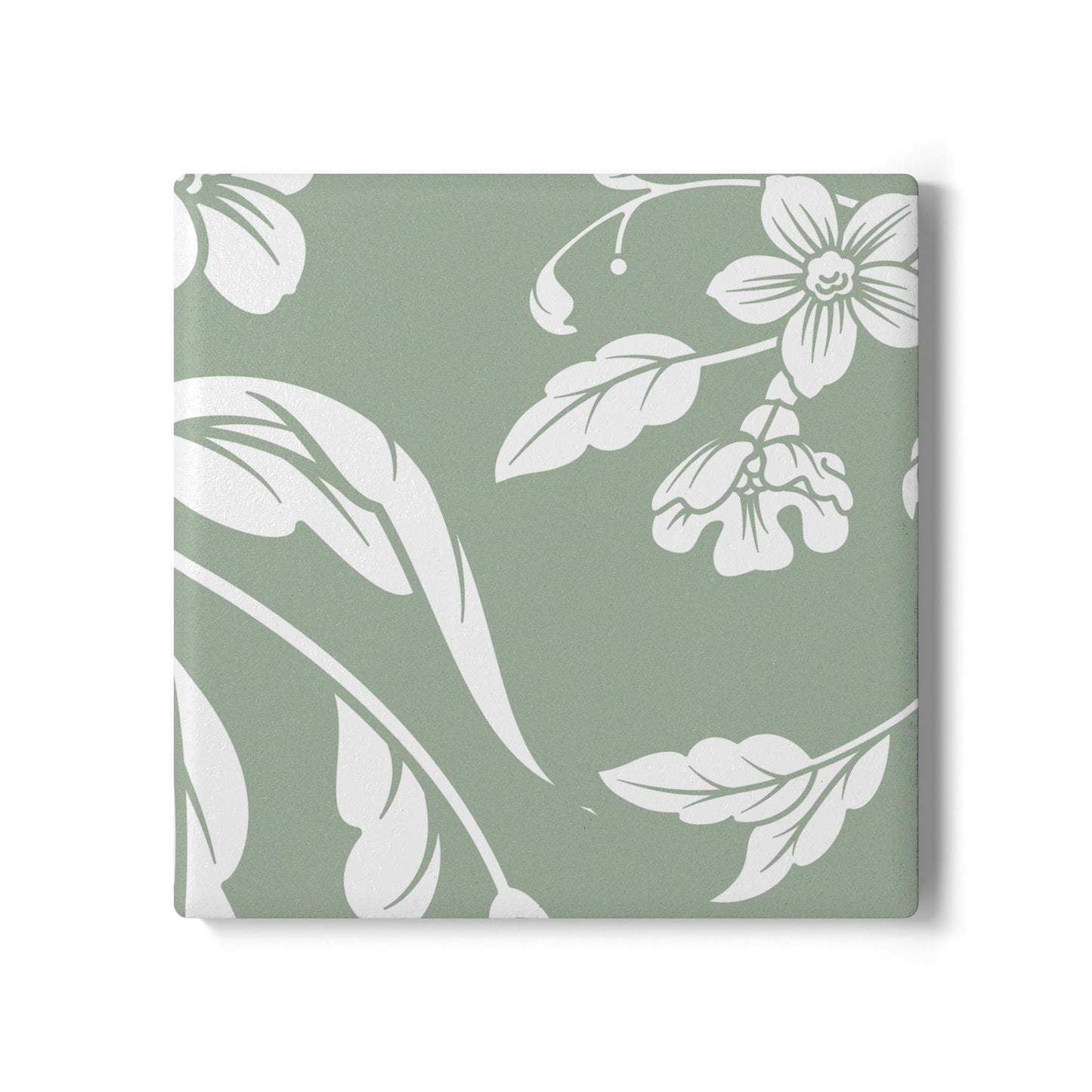 Sage Floral Ceramic Coaster Coordinated Collection