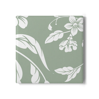 Sage Floral Ceramic Coaster Coordinated Collection