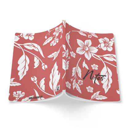 Red Autumns Floral A5 Lined Journal Coordinated Collection