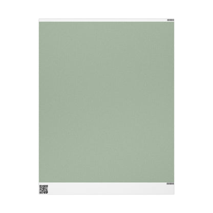 Sage Wrapping Paper Matte or Glossy Gift Wrap 3 Sizes Fine Art Paper