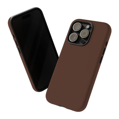 Chocolate Brown Tough Cell Phone Case Matte or Glossy Protective Case iPhone Samsung