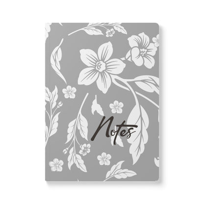 Grayscale Floral A5 Lined Journal Coordinated Collection