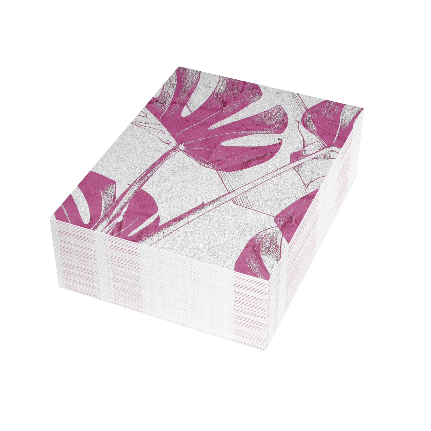 Monstera Leaf Lilac Wine Postcards