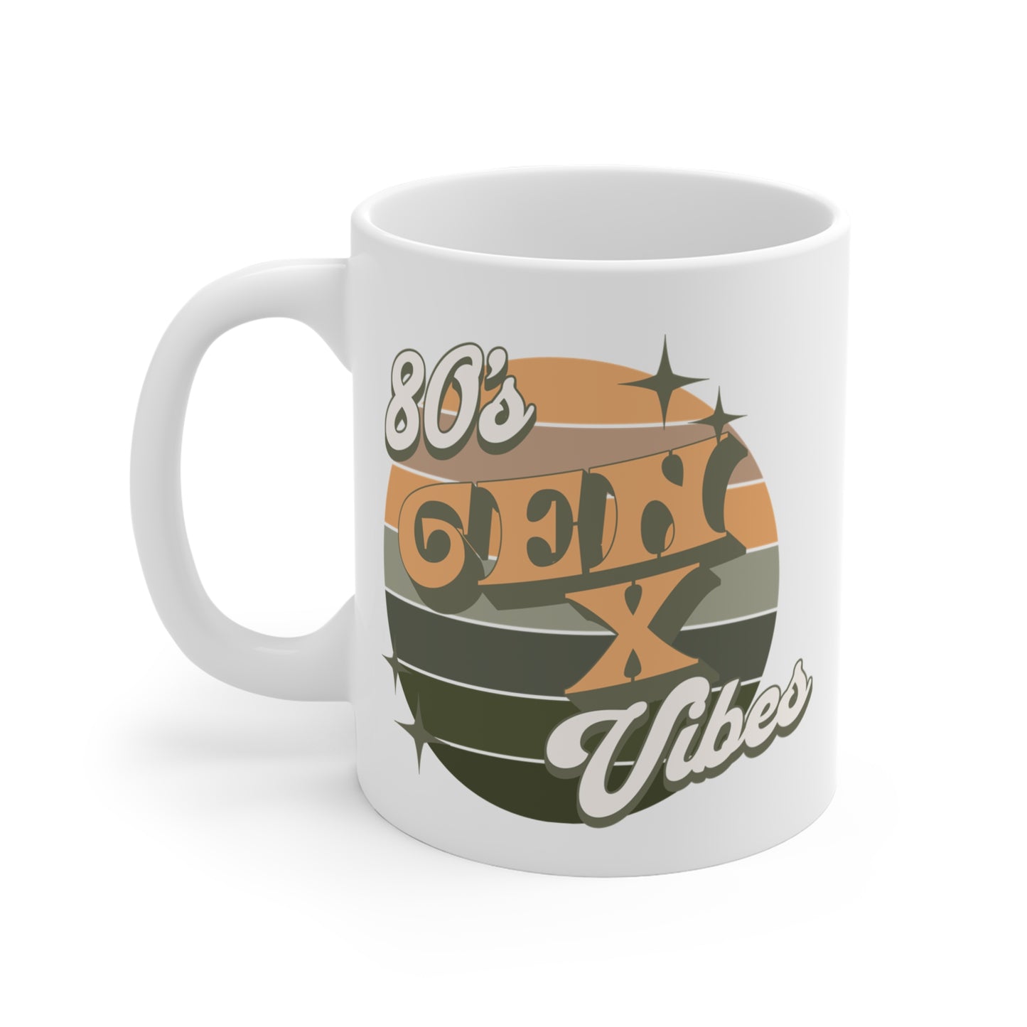 80s Gen X Vibes 11 oz Mug White