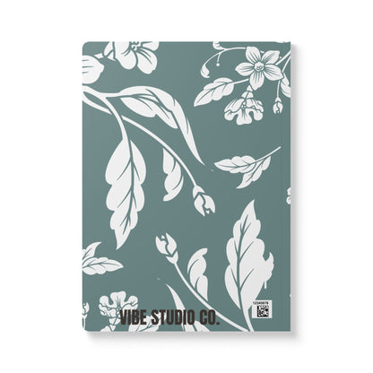 Dusty Blue Floral A5 Lined Journal Coordinated Collection