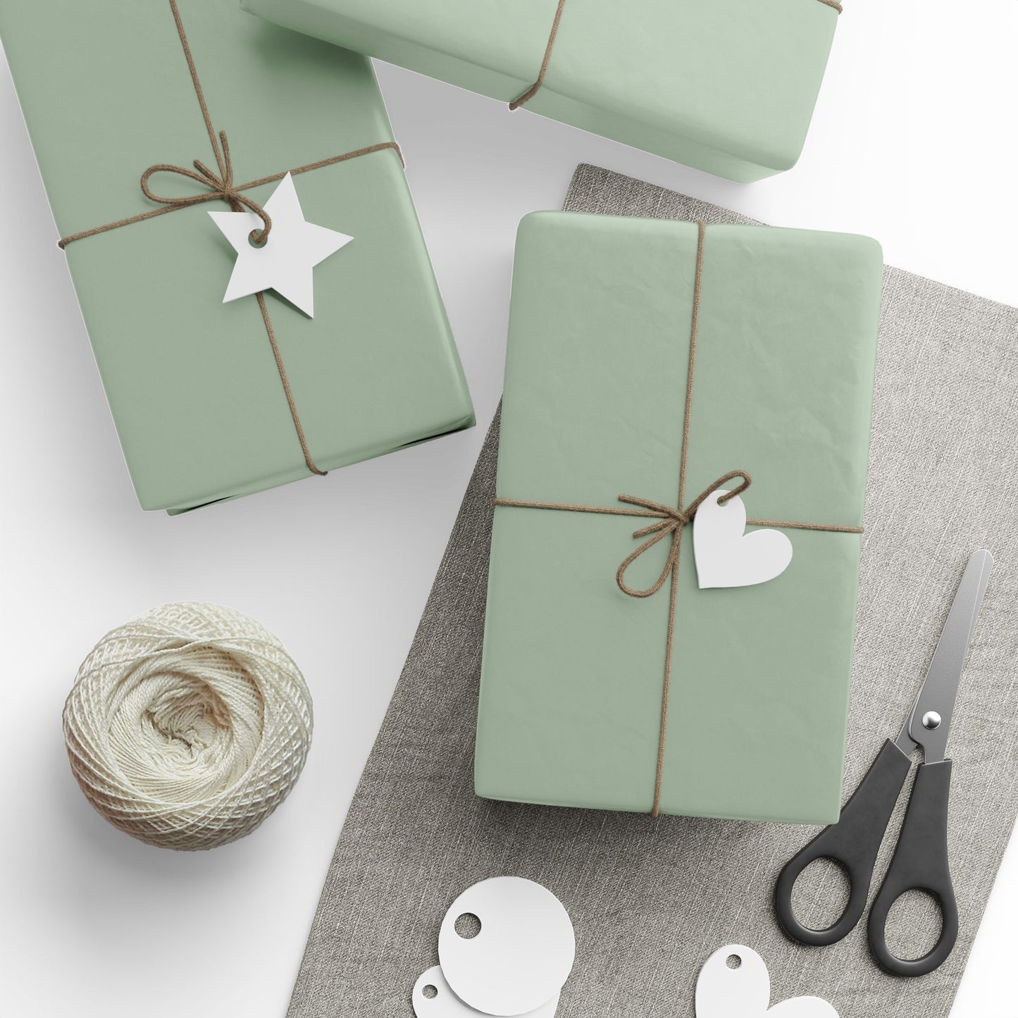 Sage Wrapping Paper Matte or Glossy Gift Wrap 3 Sizes Fine Art Paper