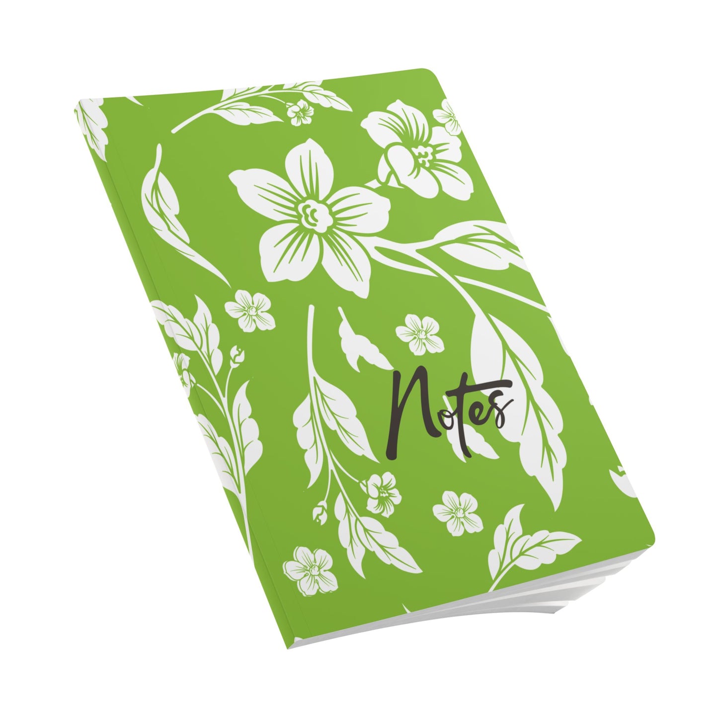 Lime Green Floral A5 Lined Journal Coordinated Collection