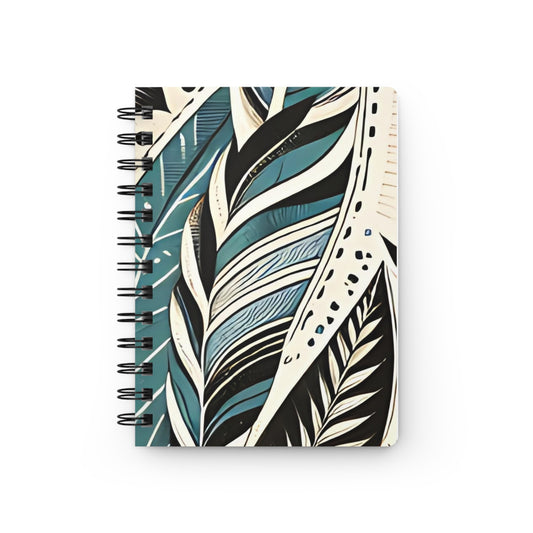 Botanical Leaves Spiral Journal Botanical Leaf Notebook A5 Lined Journal
