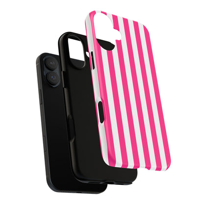 Pink Stripe Tough Phone Case for iphone or Samsung