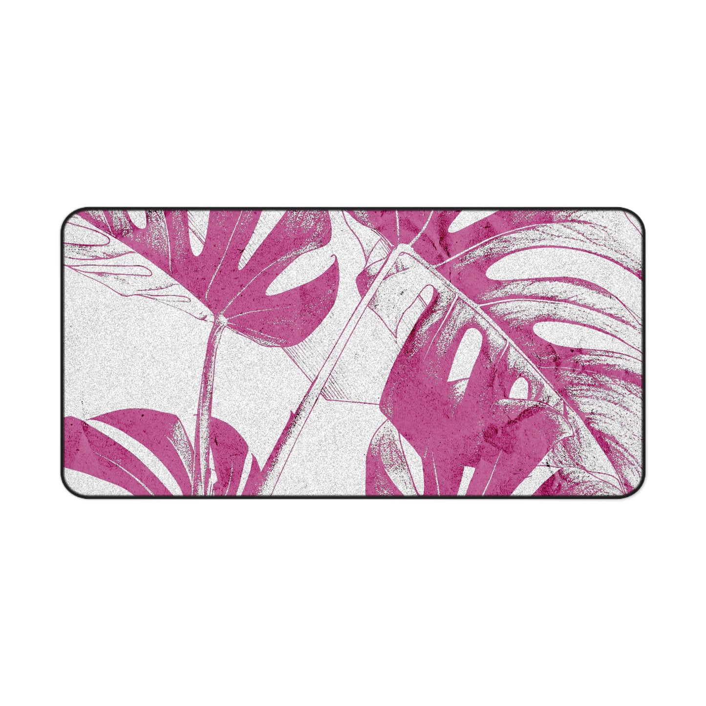 Monstera Leaf Lilac Wine Desk Pad
