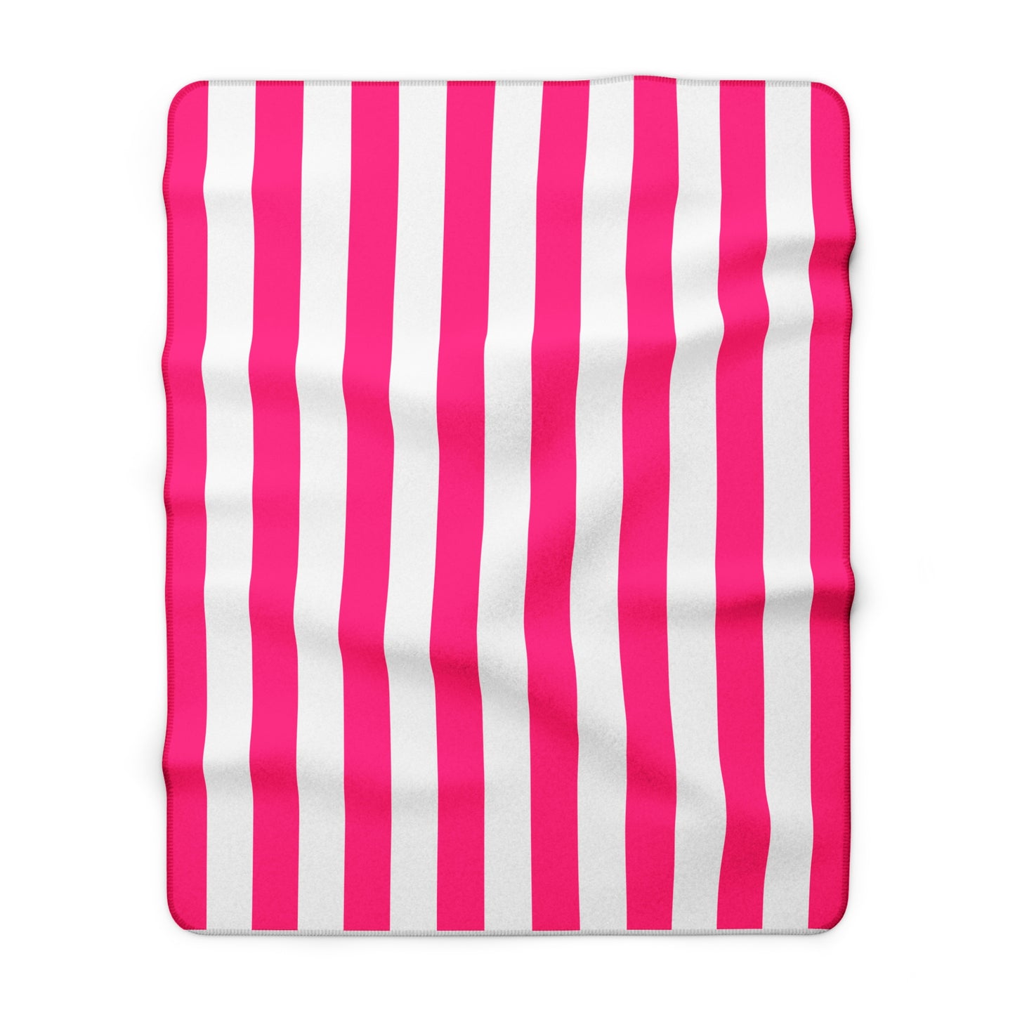 Pink Stripe Sherpa Blanket