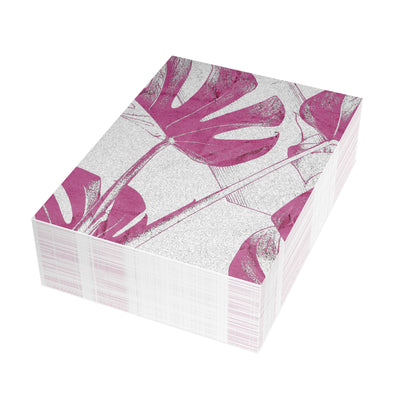 Monstera Leaf Lilac Wine Postcards