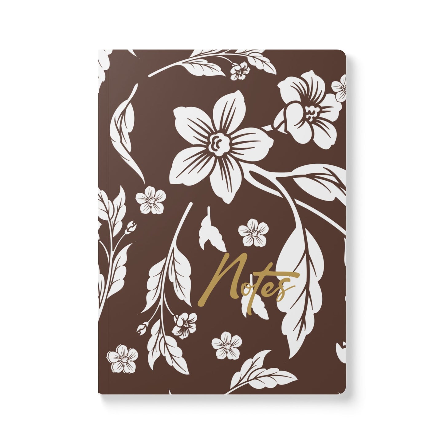 Chocolate Brown Floral A5 Lined Journal Coordinated Collection