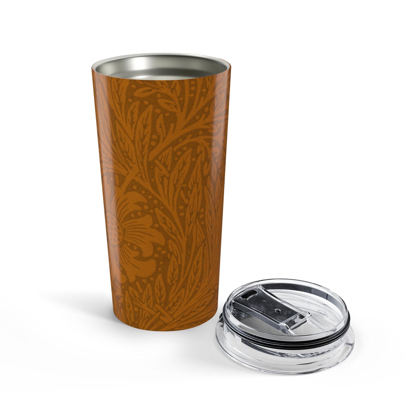 Saddle Tan Botanical Bloom  20oz Tumbler Insulated Travel Mug