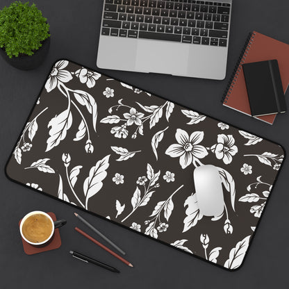 Muted Charcoal Floral Desk Pad (12x18, 12x22 or 16x32)