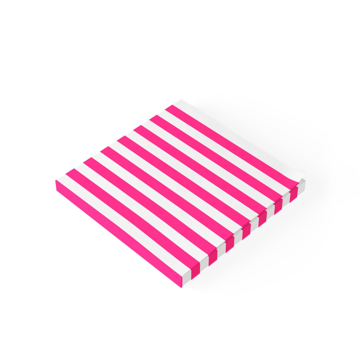 Pink Stripe Sticky Notes (7 Sizes)