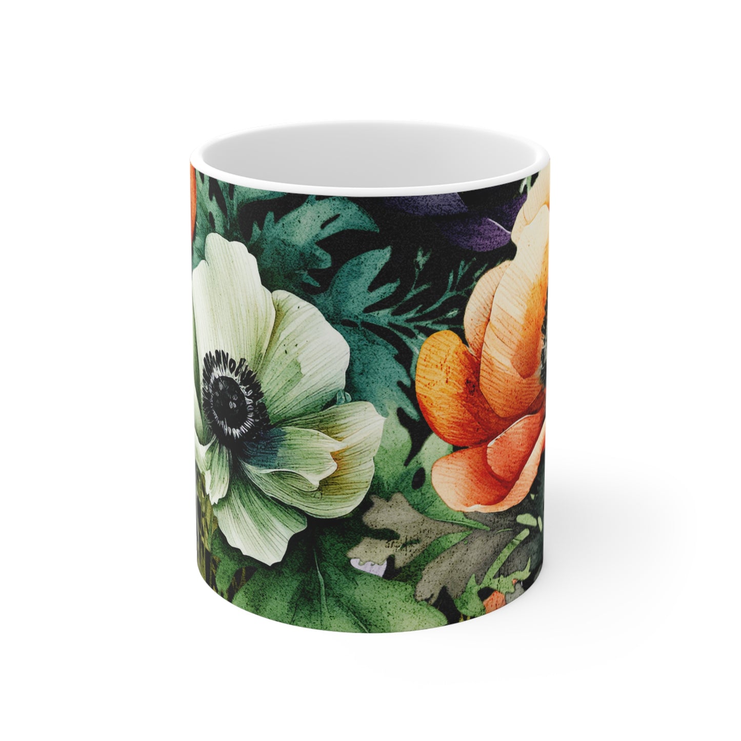 Decorated Botanical Floral Mug