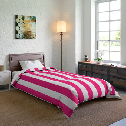 Pink Stripe Comforter Pink and White Striped Comforter Bedding