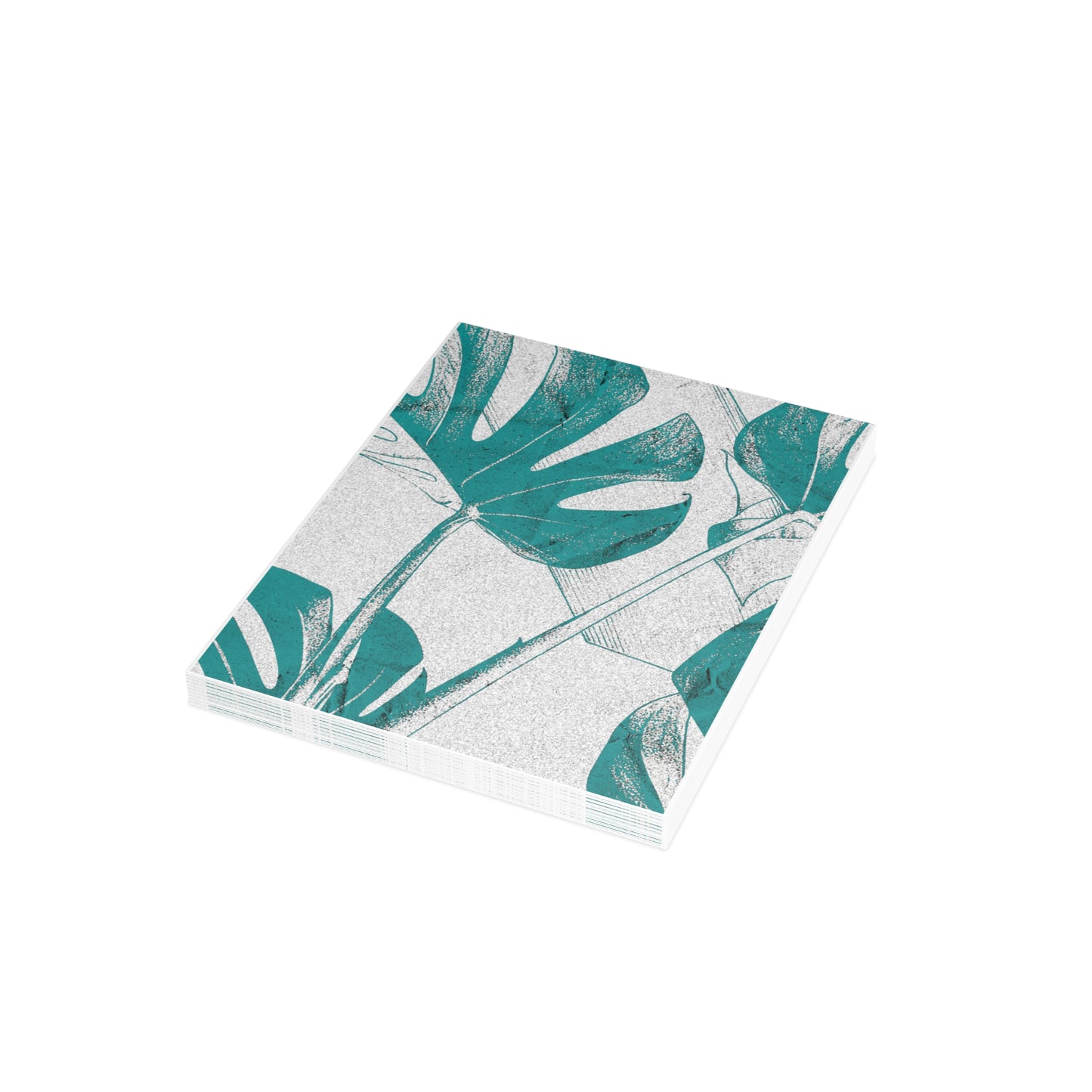 Monstera Leaf Deep Aqua Postcards
