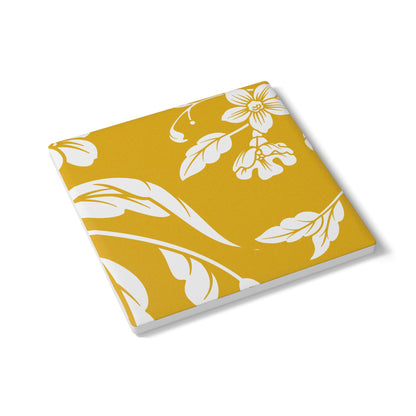 Honey Yellow Floral Ceramic Coaster Coordinated Collection