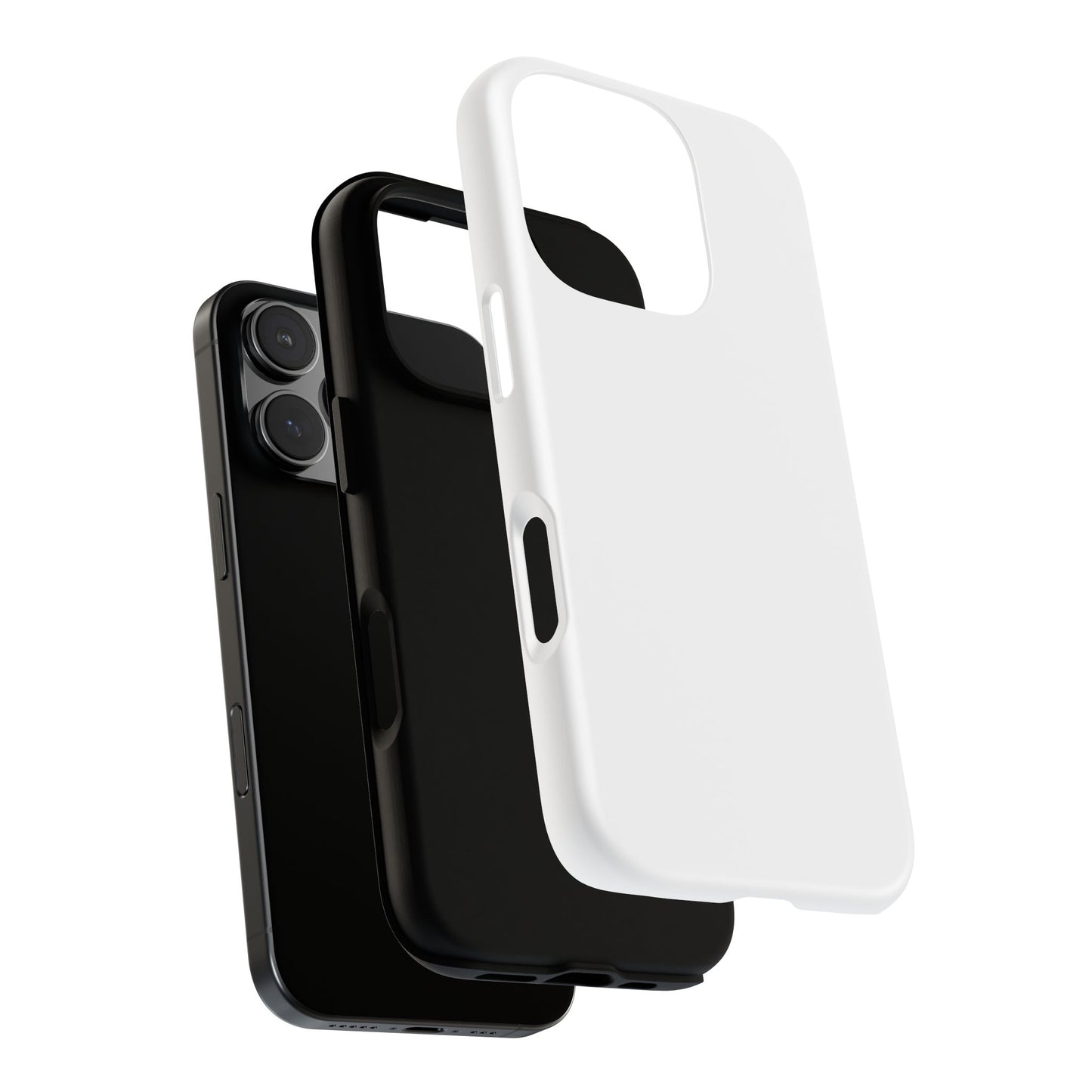 White Tough Cell Phone Case Matte or Glossy Protective Case iPhone Samsung