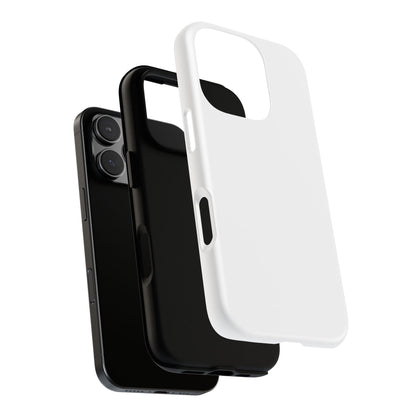 White Tough Cell Phone Case Matte or Glossy Protective Case iPhone Samsung