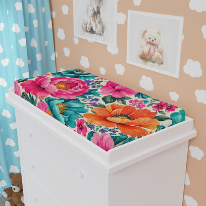 Dreamy Floral Baby Changing Pad Cover Floral Nursery Changing Pad Cover