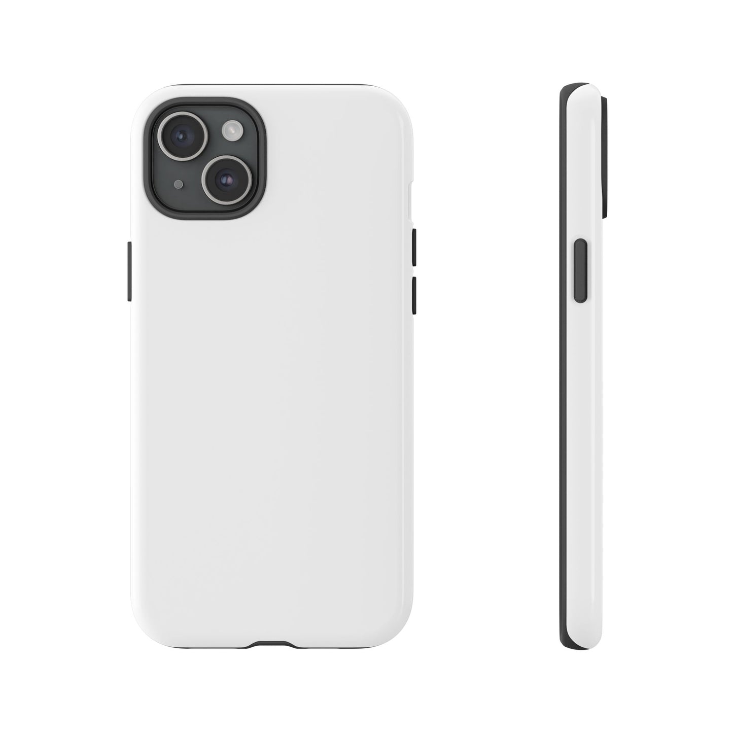 White Tough Cell Phone Case Matte or Glossy Protective Case iPhone Samsung